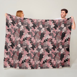 Cozy Blush Roze Camouflage Deken voor Stijlvolle C