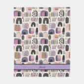 Cozy Boho Herfst Paarse Fleece Deken (Voorkant)