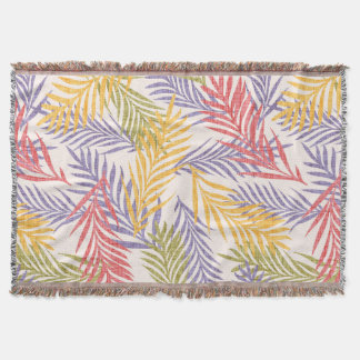 Cozy Boho Tropisch Decoratie Dekbed. Boho Palmblad Deken