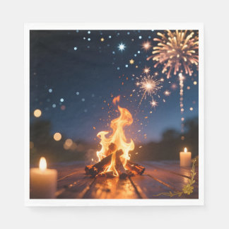 Cozy Bonfire Party Napkins 🔥 Servet