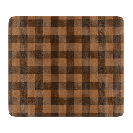 Cozy Brown Pset Buffalo Print Patroon Snijplank (Voorkant)