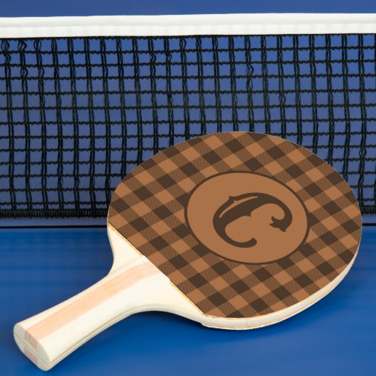 Cozy Brown Pset Buffalo Print Patroon Tafeltennisbatje (Insitu)