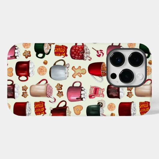 Cozy Cabin Hot Cocaca en Winterbehandelingen Case-Mate iPhone Case (Achterkant (horizontaal))