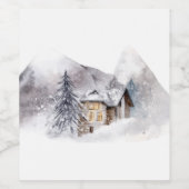 Cozy Cabin in de Bossen Wijn Etiket (Enkel label)