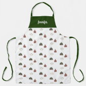 Cozy cabin monogram name Christmas Schort (Voorkant)