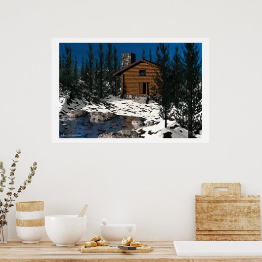 Cozy Cabin Poster (Keuken)