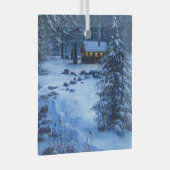 Cozy Cabin the Snow Glas Ornament (Voorkant Rechts)