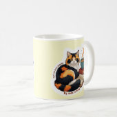 Cozy Calico Cat Personalized Reading Coffee Mug (Devant droit)