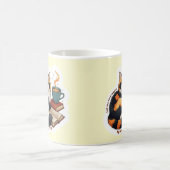 Cozy Calico Cat Personalized Reading Coffee Mug (Centre)