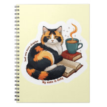 Cozy Calico Cat Personalized Spiral Notebook