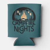 Cozy Campfire Nights Rustic Outdoor Adventure Blikjeskoeler (Voorkant)