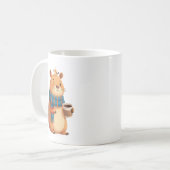 Cozy Capybara Coffee Mug | Cute Whimsical Scarf Koffiemok (Voorkant links)