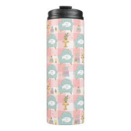 Cozy Cat & Books Thermische Tumbler Meisjesachtig Thermosbeker