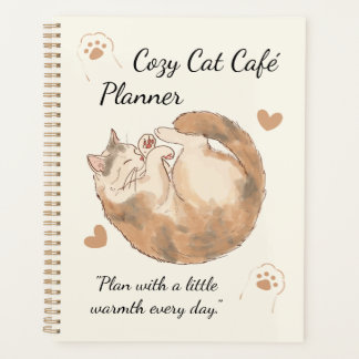 Cozy Cat Café Planner | Cute Kawaii Dagboek