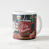 Cozy Cat Christmas Extra Grote Beker (Voorkant rechts)