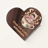 Cozy Cat Coffee Adventure Art Notitieboek (Achterkant)