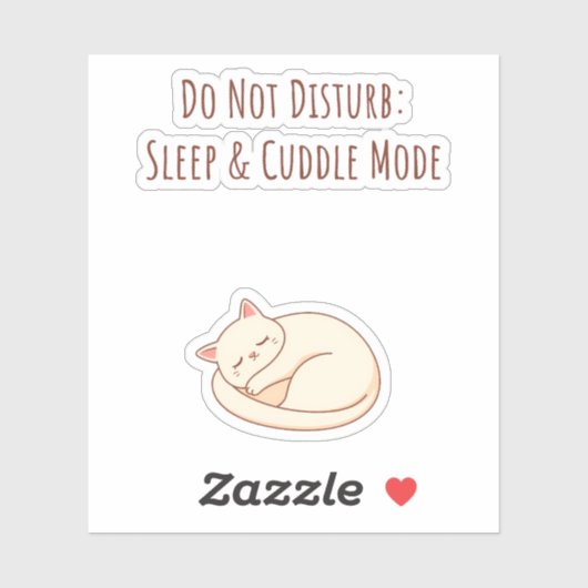 Cozy Cat in Sleep Mode Sticker (Vel)