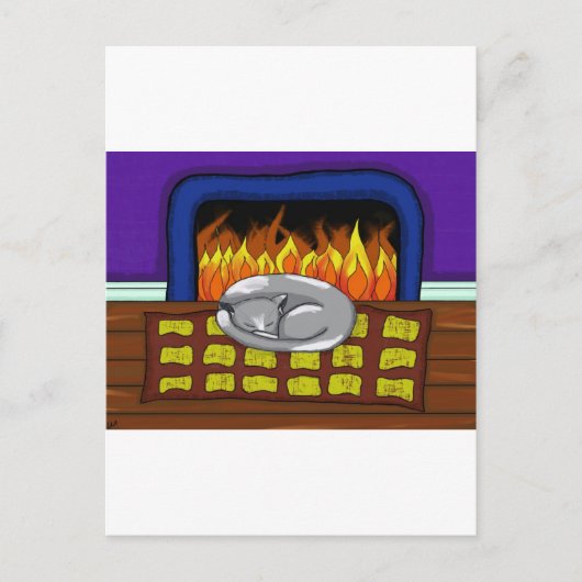 Cozy Cat.jpg Briefkaart (Voorkant)