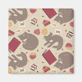 Cozy Cat Lovers Collage Magneet (Voorkant)