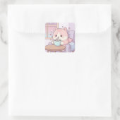 Cozy Cat Sticker – Cute Kawaii Pastel (Sac)