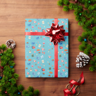 Cozy Christmas Book Gift Wrapping Paper Cadeaupapier