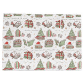 Cozy Christmas Book Lover  Groot Cadeauzakje (Achterkant)