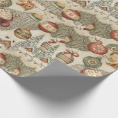Cozy Christmas Cabin Wrapping Paper Cadeaupapier (Hoek)