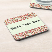 Cozy Christmas Cocoa and Gingerbread Pattern Bier Onderzetter (Linkerzijde)