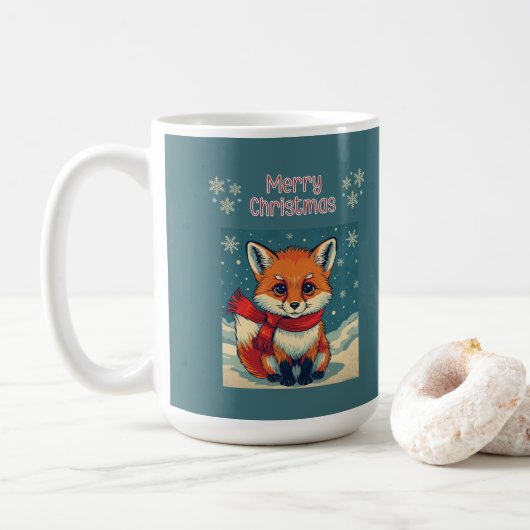 Cozy Christmas Fox Mug (Avec donut)