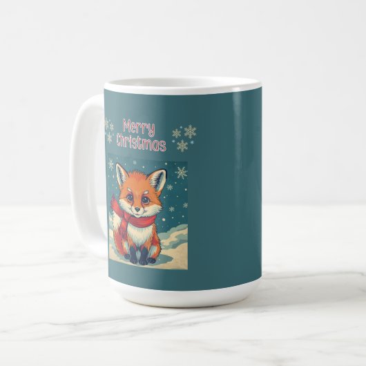 Cozy Christmas Fox Mug (Devant gauche)