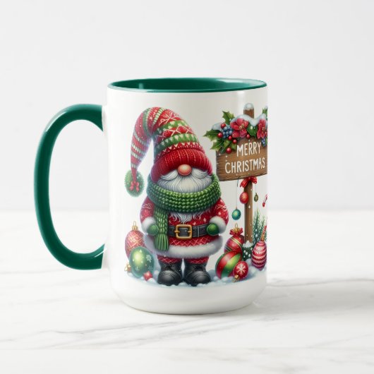 Cozy Christmas Gnome Art – Festive Holiday Mok (Links)