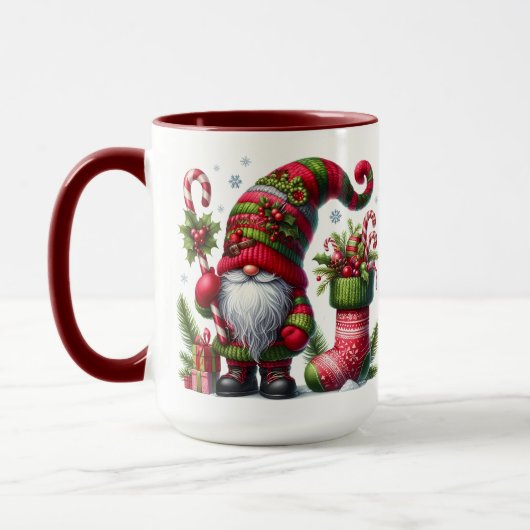 Cozy Christmas Gnome Art – Festive Holiday Mok (Links)