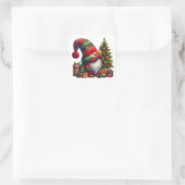 Cozy Christmas Gnome Art – Festive Holiday Vierkante Sticker (Tas)