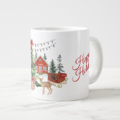 Cozy Christmas Morning Mug – Festive Holiday Coffe Extra Grote Beker (Voorkant rechts)