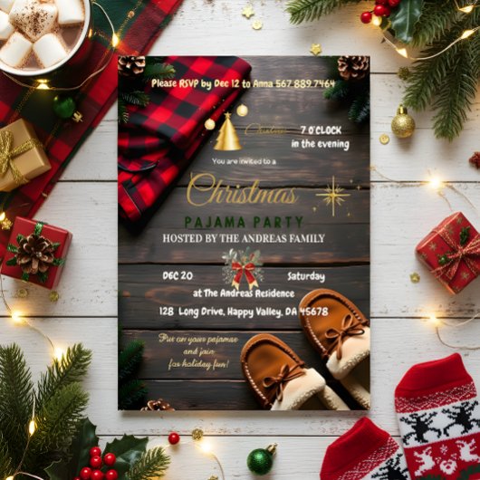 COZY CHRISTMAS PAJAMA JAM KAART