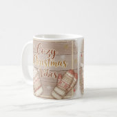 Cozy Christmas Vibes Mug | Rustic Winter Cabin Coc (Devant gauche)