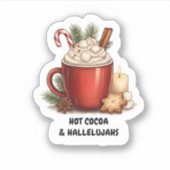 Cozy Cocoa & Hallelujahs Christmas Sticker (Devant)