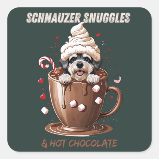 Cozy Cocoa & Schnauzer Stickers – Winter Party Edi (Devant)