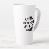 Cozy Coffee Quote Latte Mug (Angle droit)