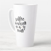 Cozy Coffee Quote Latte Mug (Angle gauche)
