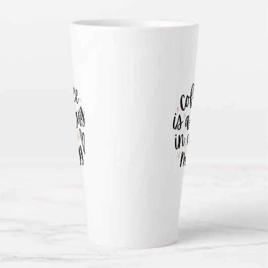 Cozy Coffee Quote Latte Mug (Devant)