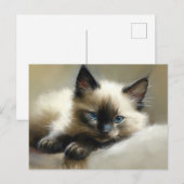 Cozy Companion Siamese Kitten Briefkaart (Voorkant / Achterkant)