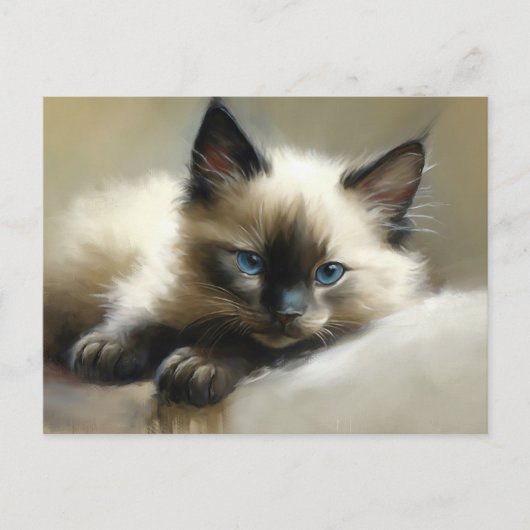 Cozy Companion Siamese Kitten Briefkaart (Voorkant)