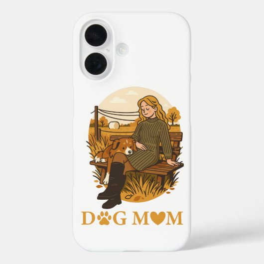 Cozy Dog Mom Bonding Moment With Her Companion Case-Mate iPhone Case (Achterkant)