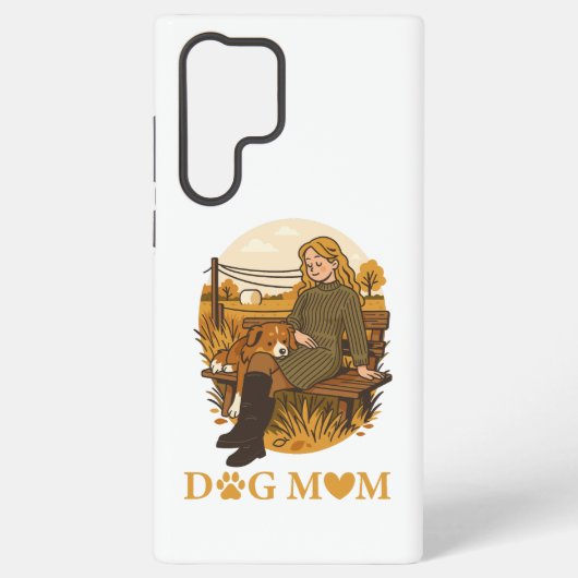 Cozy Dog Mom Bonding Moment With Her Companion Samsung Galaxy Hoesje (Achterkant)