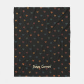 Cozy Dull Heart Pattern Fleece Deken (Voorkant)