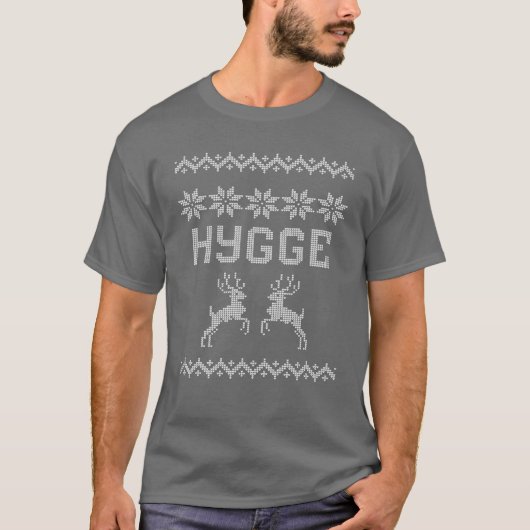 Cozy en Compliing Danish Ugly Sweater Hygge Design T-shirt (Voorkant)