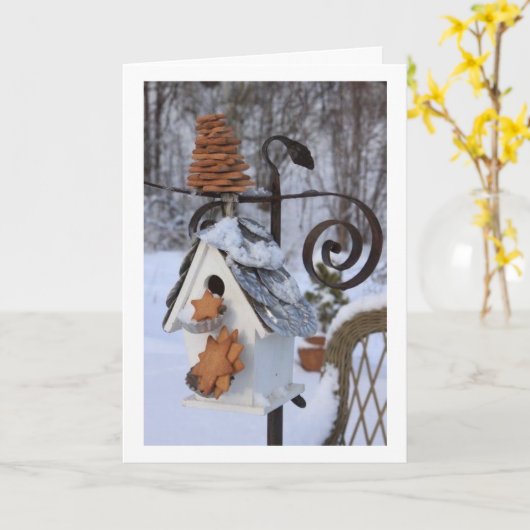 COZY EN WARM INDOORS VOOR CHRISTMAS KAART (Gele Bloem)