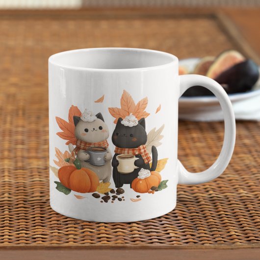 Cozy Fall Cats Mug for Coffee Lovers Mok