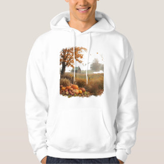 Cozy Fall Landscape with Farmhouse Hoodie